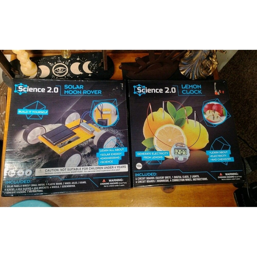 Science 2.0 kits: the Solar Moon Rover and Lemon Clock Kit Bundle